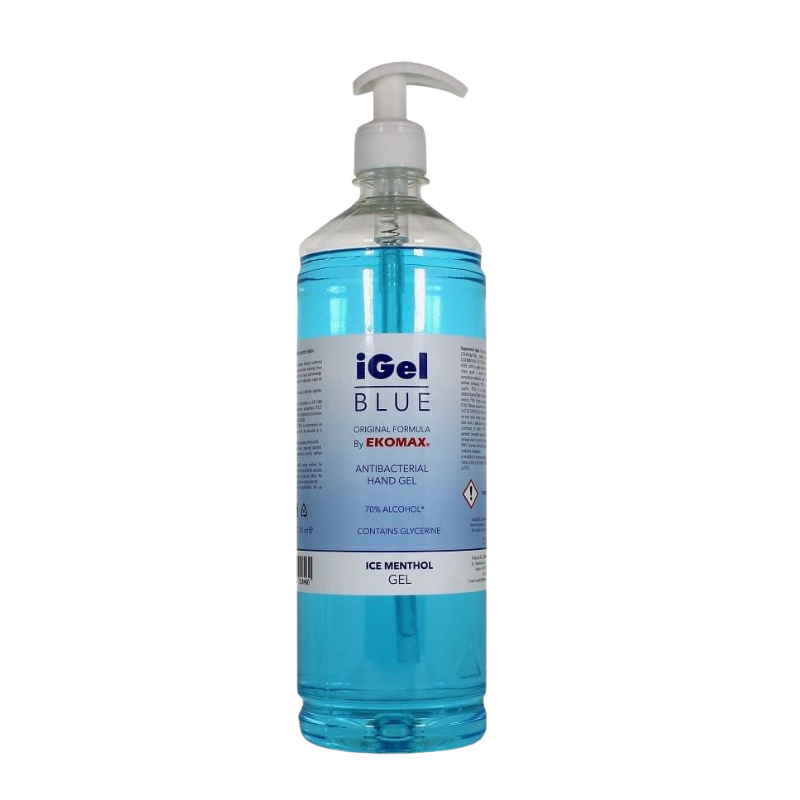 Dezinfectant virucid gel pentru maini iGel Blue - 1000 ml - imagine 1